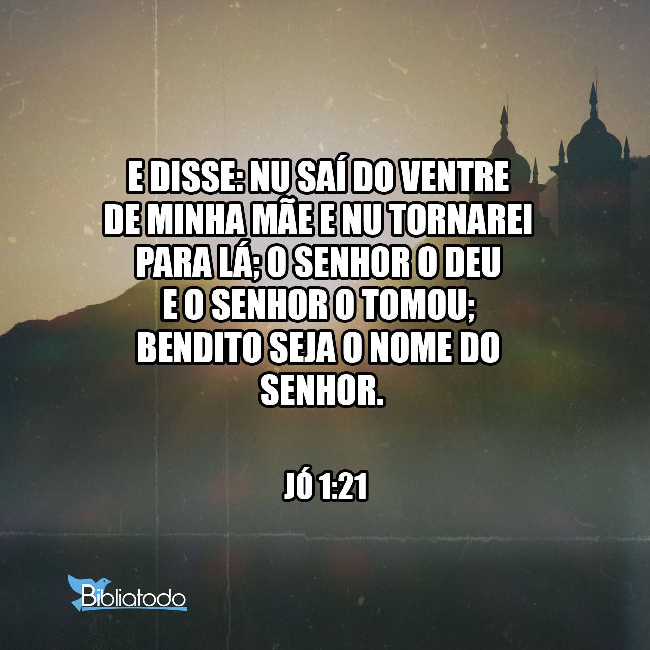 Jó 1:21 ARC - e disse: Nu saí do ventre de minha mãe e nu tornarei para ...